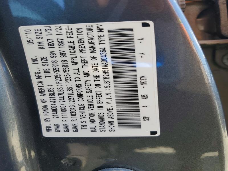 Продажа на аукционе авто 2010 Acura Rdx, vin: 5J8TB2H51AA004364, номер лота: 51204376