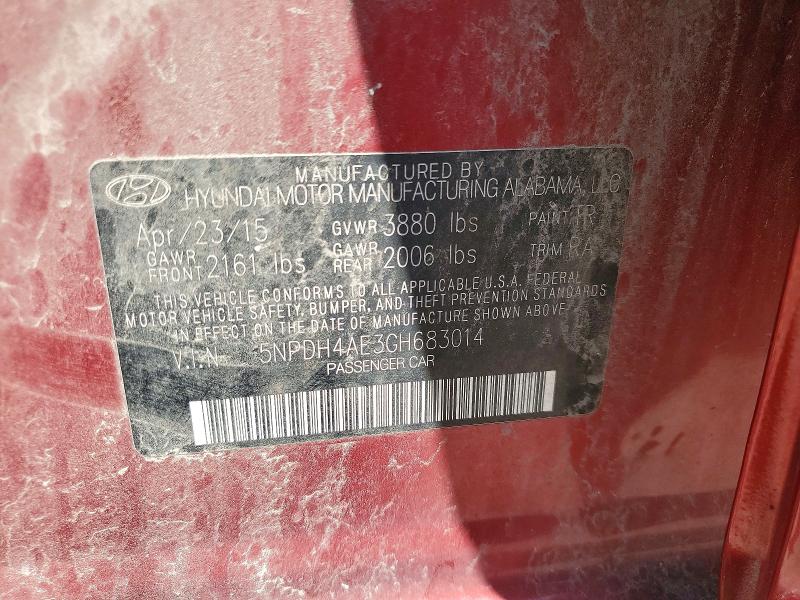 Продаж на аукціоні авто 2016 Hyundai Elantra, vin: 5NPDH4AE3GH683014, номер лоту: 49878196