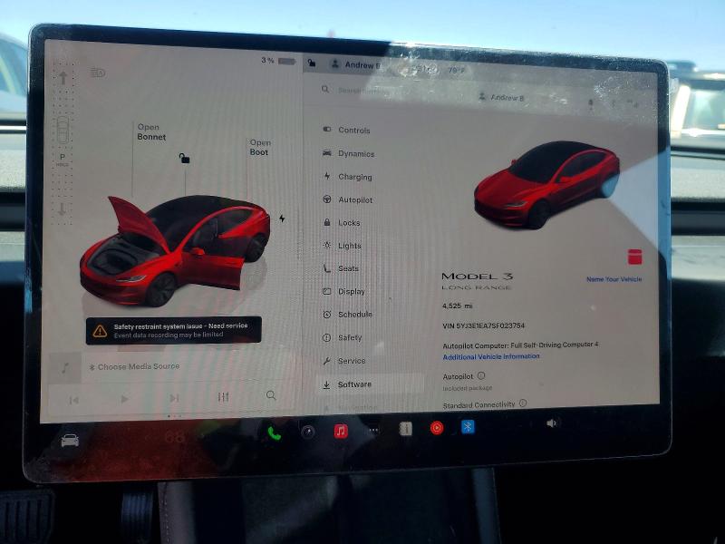 Продажа на аукционе авто 2025 Tesla Model 3, vin: 5YJ3E1EA7SF023754, номер лота: 49408726