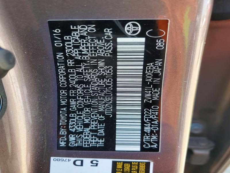 Aukcja sprzedaży 2016 Toyota Prius V, vin: JTDZN3EU7GJ051053, numer aukcji: 50658376