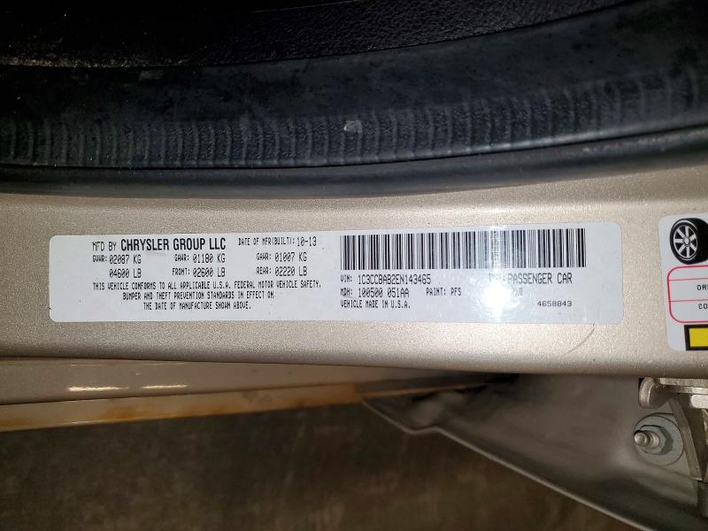 Продажа на аукционе авто 2014 Chrysler 200, vin: 1C3CCBAB2EN143465, номер лота: 49567596