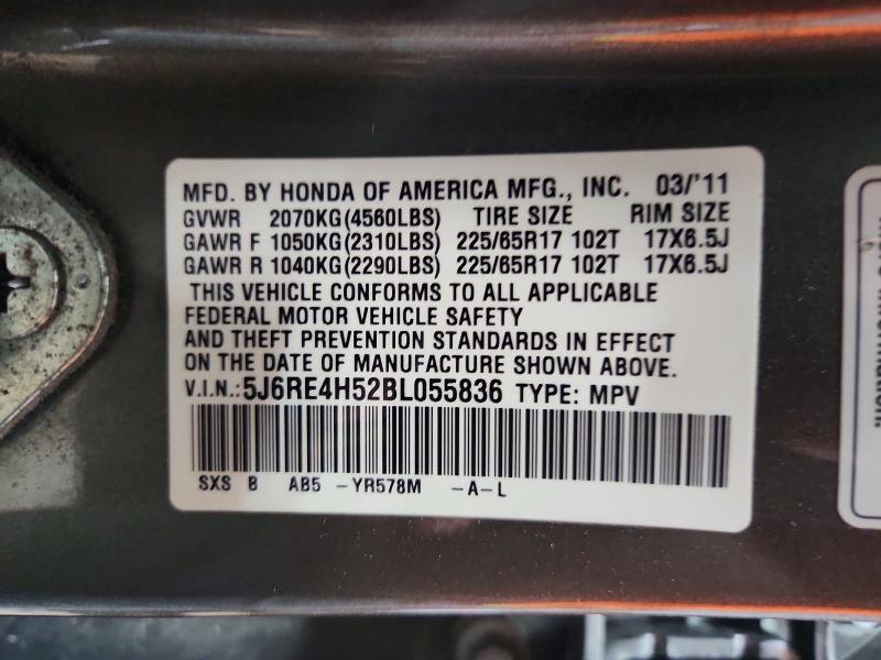 51003466 :رقم المزاد ، 5J6RE4H52BL055836 vin ، 2011 Honda Cr-v مزاد بيع