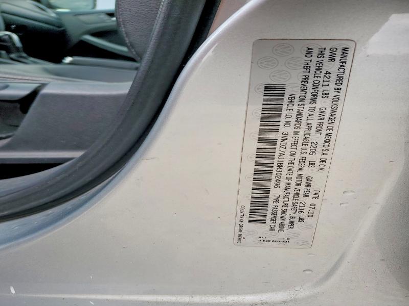 Продажа на аукционе авто 2011 Volkswagen Jetta, vin: 3VWDZ7AJ1BM302496, номер лота: 50544616
