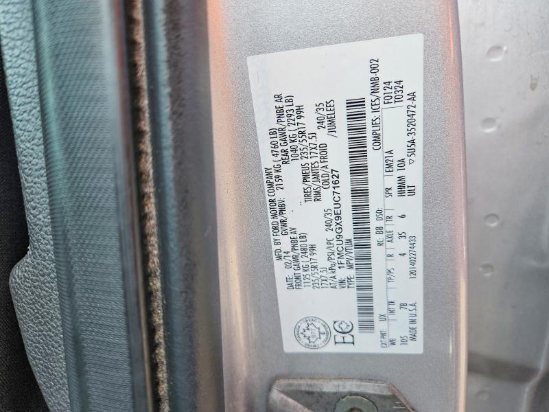 Продажа на аукционе авто 2014 Ford Escape, vin: 1FMCU9GX9EUC71627, номер лота: 48750706