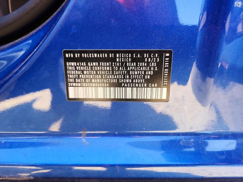 Aukcja sprzedaży 2024 Volkswagen Jetta, vin: 3VWBM7BU5RM006504, numer aukcji: 49384666