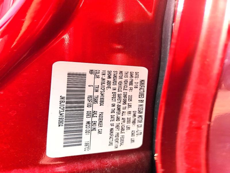 51698396 :رقم المزاد ، JN1BJ1CP3JW190804 vin ، 2018 Nissan Rogue Sport مزاد بيع