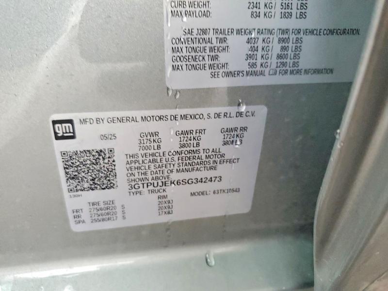 Продажа на аукционе авто 2025 Gmc Sierra, vin: 3GTPUJEK6SG342473, номер лота: 49317126