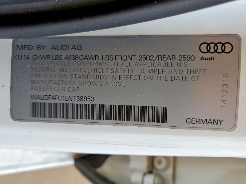 Aukcja sprzedaży 2014 Audi A6, vin: WAUDFAFC1EN138953, numer aukcji: 51504596