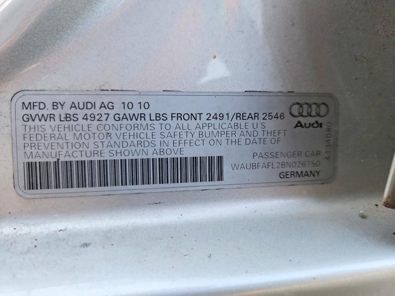 Продаж на аукціоні авто 2011 Audi A4, vin: WAUBFAFL2BN026150, номер лоту: 50831926