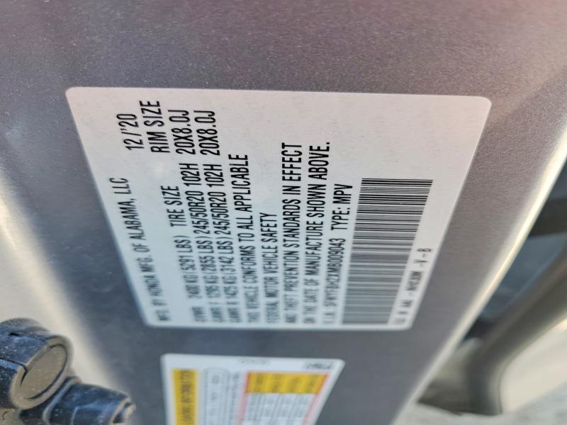 2021 Honda Passport მანქანა იყიდება აუქციონზე, vin: 5FNYF8H2XMB009043, აუქციონის ნომერი: 49279656