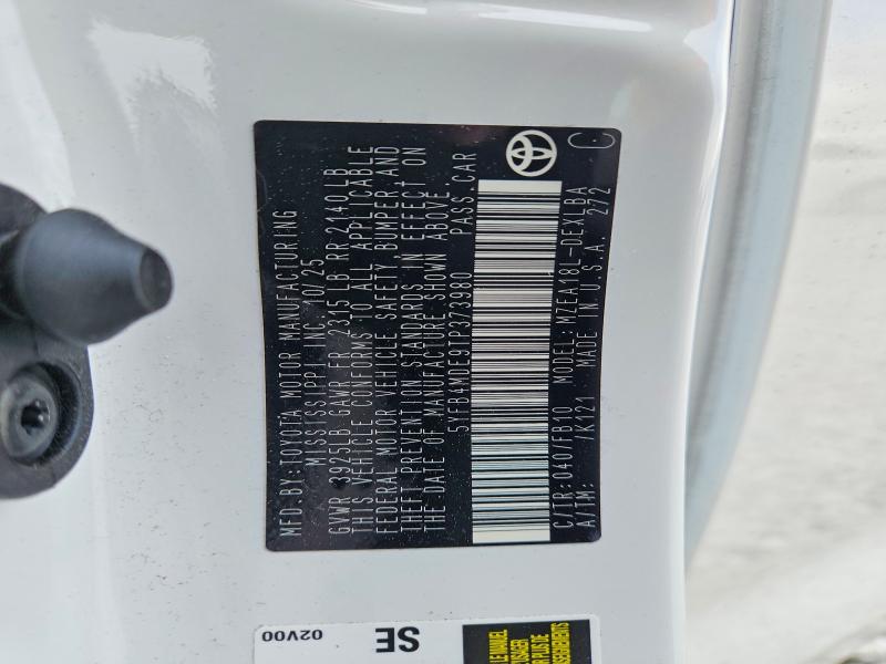 51364316 :رقم المزاد ، 5YFB4MDE9TP373980 vin ، 2026 Toyota Corolla مزاد بيع
