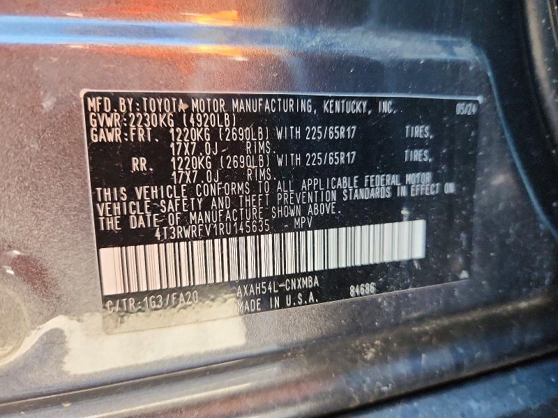 Продаж на аукціоні авто 2024 Toyota Rav4 Hybrid, vin: 4T3RWRFV1RU145635, номер лоту: 48973196