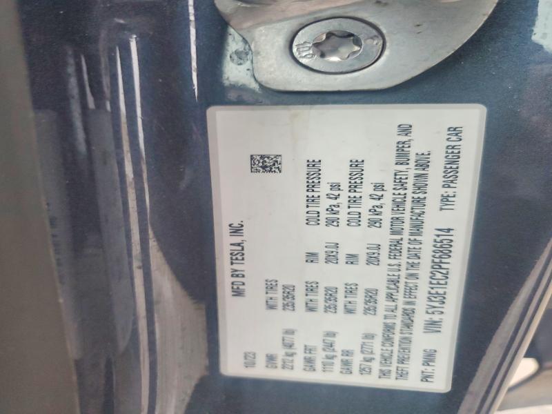 Продажа на аукционе авто 2023 Tesla Model 3, vin: 5YJ3E1EC2PF686514, номер лота: 51200586