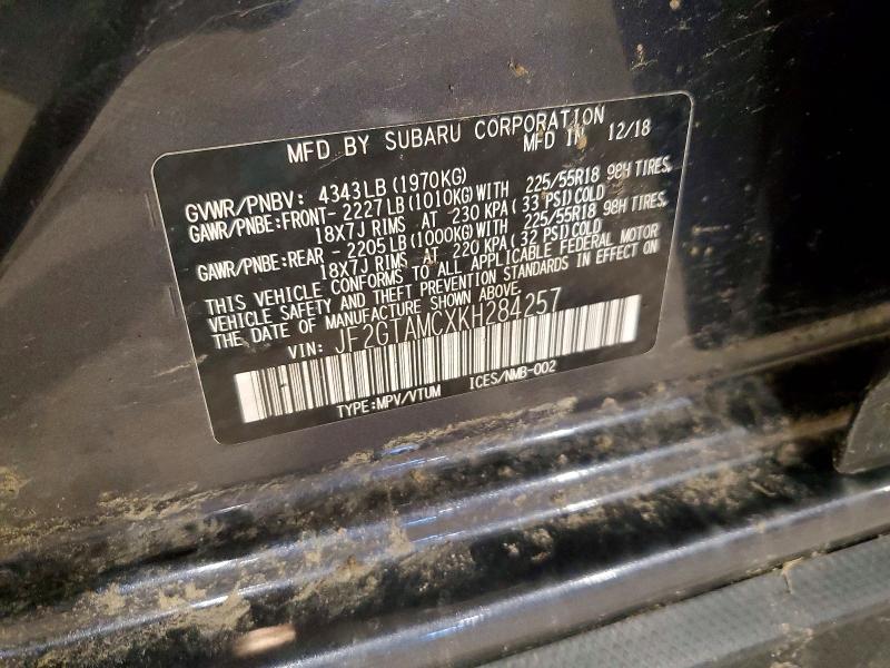 Продажа на аукционе авто 2019 Subaru Crosstrek, vin: JF2GTAMCXKH284257, номер лота: 49092866