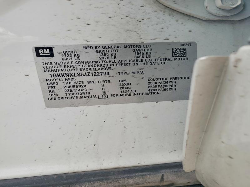 Продаж на аукціоні авто 2018 Gmc Acadia, vin: 1GKKNXLS6JZ122704, номер лоту: 48983256