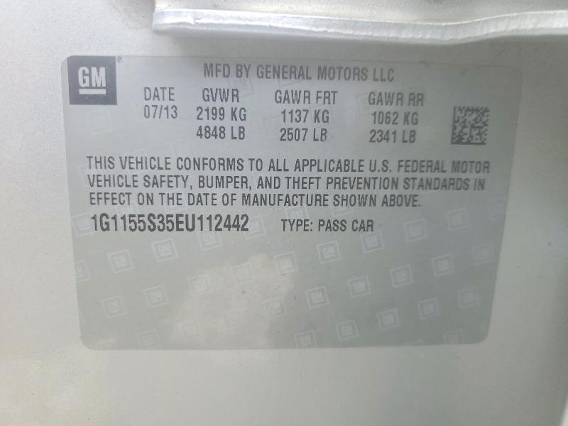Продаж на аукціоні авто 2014 Chevrolet Impala, vin: 1G1155S35EU112442, номер лоту: 47190336