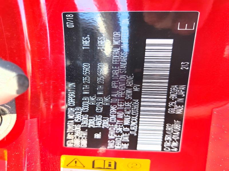 50795076 :رقم المزاد ، JTJBZMCAXJ2036064 vin ، 2018 Lexus Rx 350 مزاد بيع