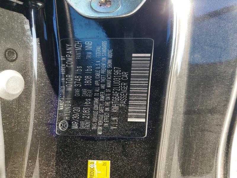 49174566 :رقم المزاد ، KMHTG6AF2LU031967 vin ، 2020 Hyundai Veloster مزاد بيع