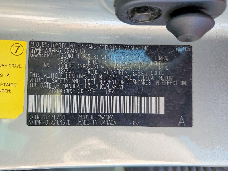 Продажа на аукционе авто 2005 Lexus Rx, vin: 2T2GA31U35C035459, номер лота: 51705166