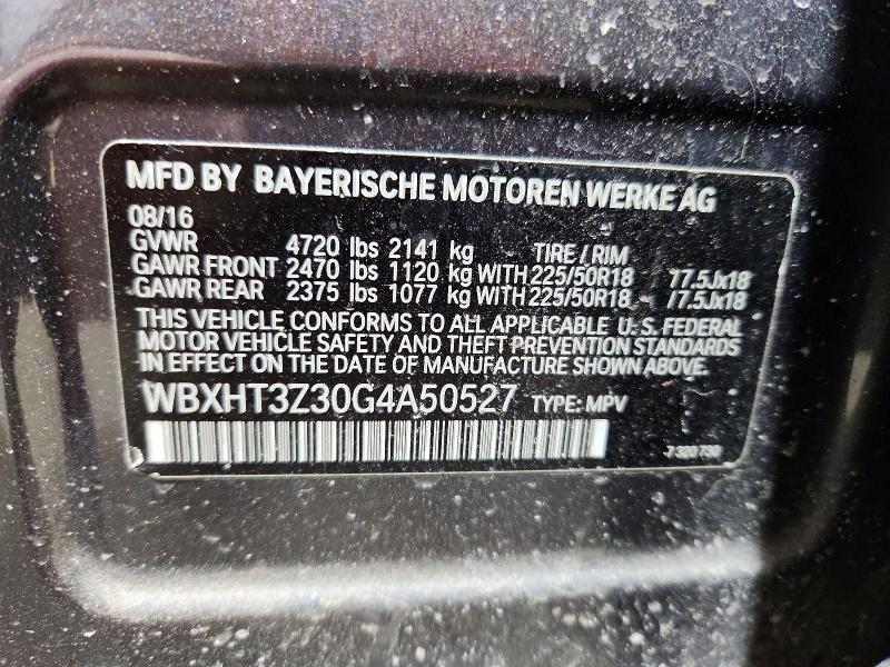 Продаж на аукціоні авто 2016 Bmw X1, vin: WBXHT3Z30G4A50527, номер лоту: 49458846