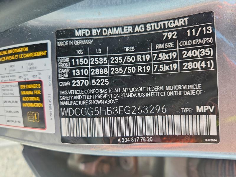 Aukcja sprzedaży 2014 Mercedes-benz Glk, vin: WDCGG5HB3EG263296, numer aukcji: 50907076