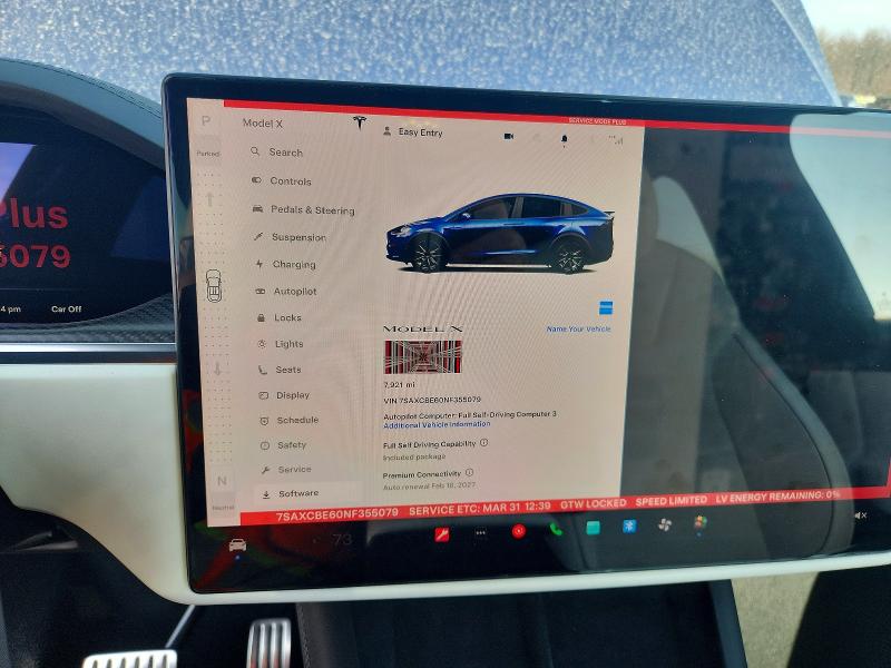 Aukcja sprzedaży 2022 Tesla Model X, vin: 7SAXCBE60NF355079, numer aukcji: 48567286