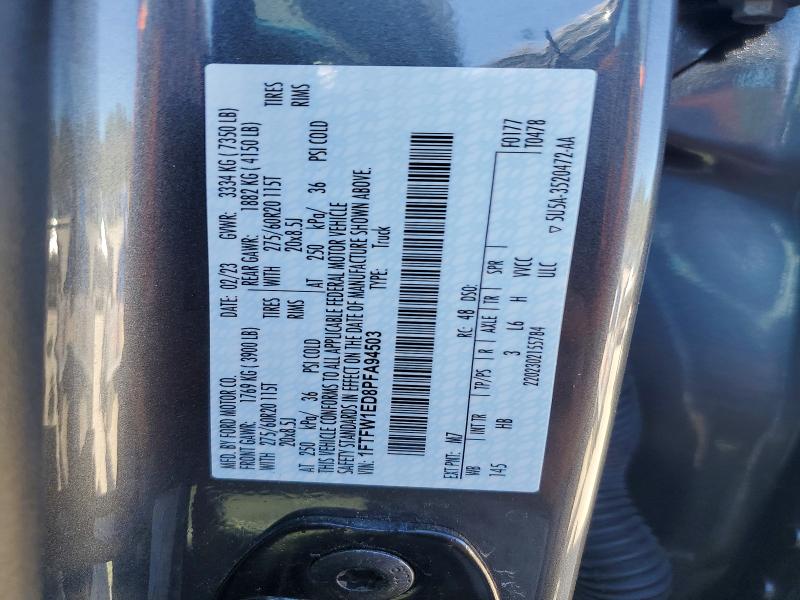 49797946 :رقم المزاد ، 1FTFW1ED8PFA94503 vin ، 2023 Ford F150 مزاد بيع