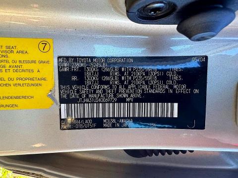 Aukcja sprzedaży 2004 Lexus Rx 330, vin: JTJHA31U240069729, numer aukcji: 49669906