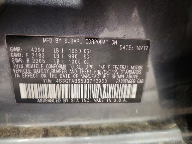 Продажа на аукционе авто 2018 Subaru Impreza, vin: 4S3GTAB65J3712968, номер лота: 49987616