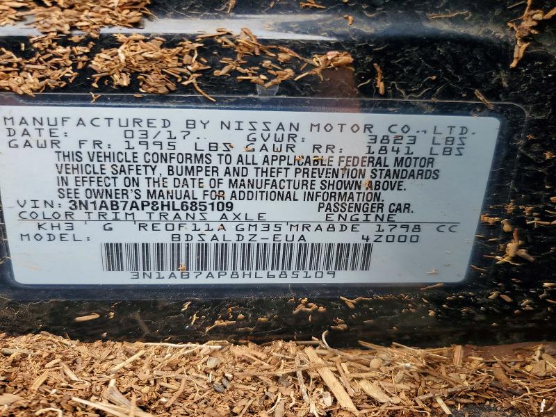 Aukcja sprzedaży 2017 Nissan Sentra, vin: 3N1AB7AP8HL685109, numer aukcji: 49673966