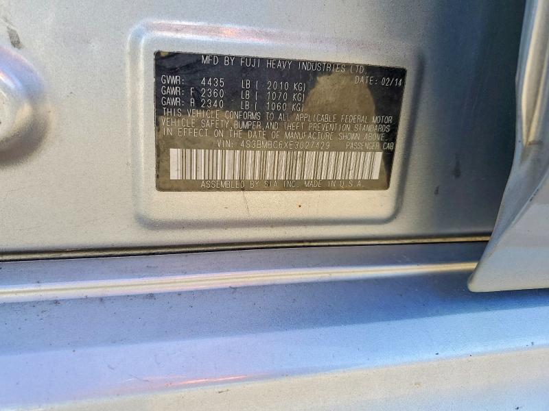Aukcja sprzedaży 2014 Subaru Legacy, vin: 4S3BMBC6XE3027429, numer aukcji: 48892876
