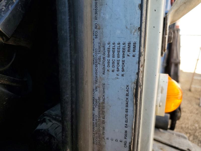 Aukcja sprzedaży 2014 Mack Mru600, vin: 1M2AV04C8EM010863, numer aukcji: 49280776