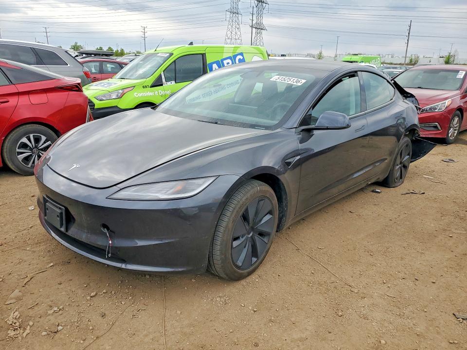 2025 Tesla Model 3 მანქანა იყიდება აუქციონზე, vin: 5YJ3E1EA3SF916181, აუქციონის ნომერი: 51525136