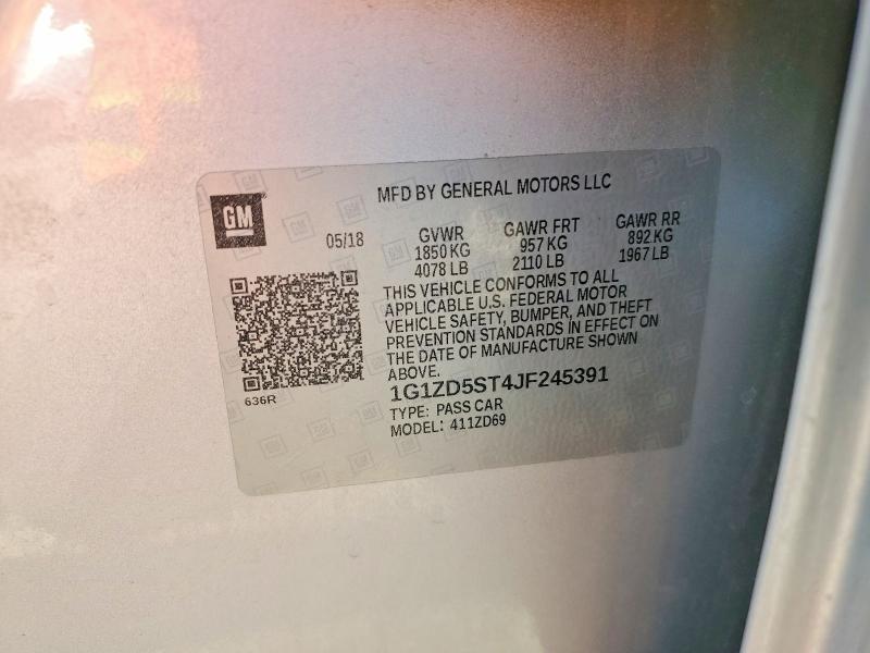 Продаж на аукціоні авто 2018 Chevrolet Malibu, vin: 1G1ZD5ST4JF245391, номер лоту: 49927966