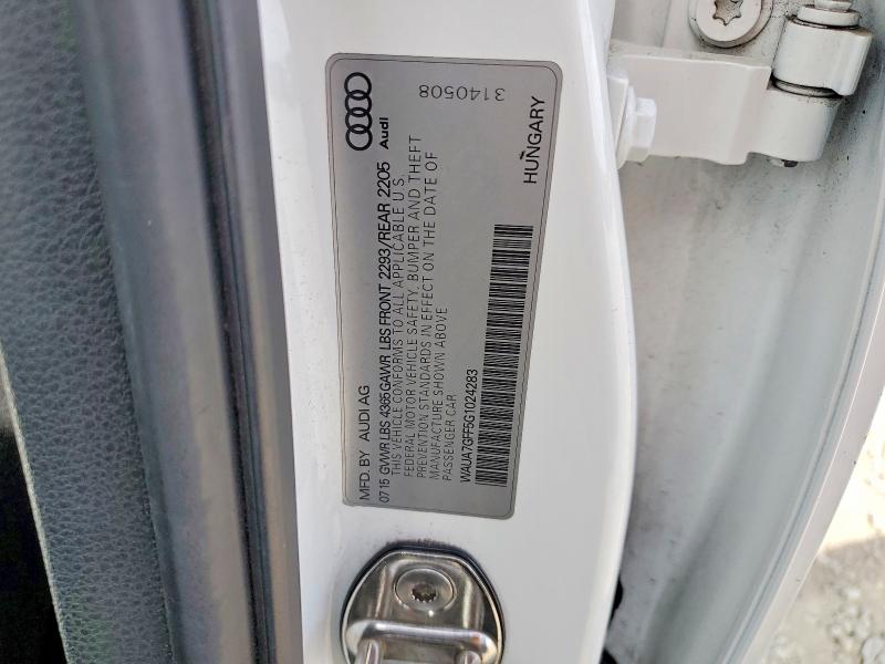 2016 Audi A3 მანქანა იყიდება აუქციონზე, vin: WAUA7GFF5G1024283, აუქციონის ნომერი: 48684496