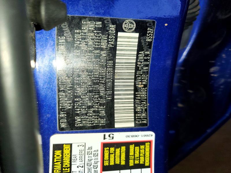 2018 Toyota Camry მანქანა იყიდება აუქციონზე, vin: 4T1B11HK0JU638188, აუქციონის ნომერი: 51403106