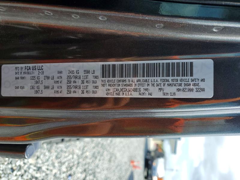 50059436 :رقم المزاد ، 1C4HJXEGXJW148816 vin ، 2018 Jeep Wrangler Unlimited مزاد بيع