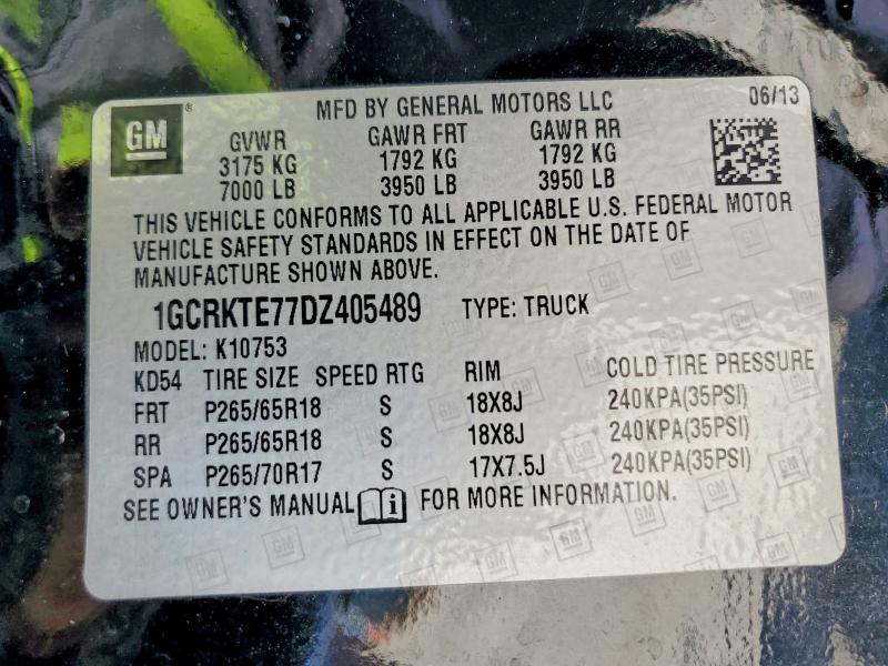 Продажа на аукционе авто 2013 Chevrolet Silverado, vin: 1GCRKTE77DZ405489, номер лота: 51098296