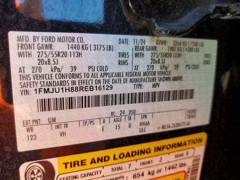 2024 Ford Expedition მანქანა იყიდება აუქციონზე, vin: 1FMJU1H88REB16129, აუქციონის ნომერი: 49712506