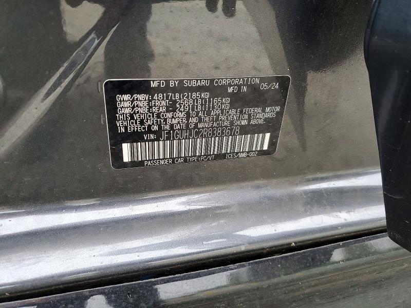 Продажа на аукционе авто 2024 Subaru Impreza, vin: JF1GUHJC2R8383678, номер лота: 50280956