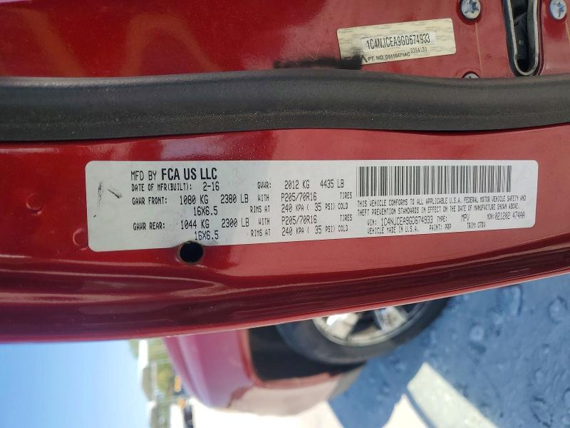 Aukcja sprzedaży 2016 Jeep Compass, vin: 1C4NJCEA9GD674933, numer aukcji: 50498606