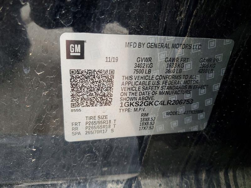 Aukcja sprzedaży 2020 Gmc Yukon Xl, vin: 1GKS2GKC4LR206753, numer aukcji: 48625306