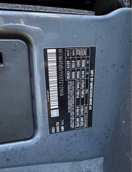 Aukcja sprzedaży 2025 Mercedes-benz Sprinter, vin: W1W4NBVYXST212908, numer aukcji: 50309356