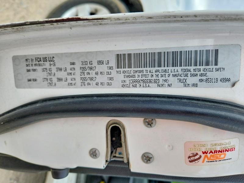49112686 :رقم المزاد ، 1C6RR6KM8GS361823 vin ، 2016 Ram 1500 مزاد بيع