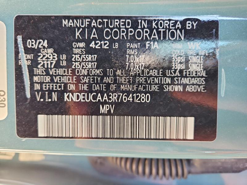 Продажа на аукционе авто 2024 Kia Seltos, vin: KNDEUCAA3R7641280, номер лота: 49249186