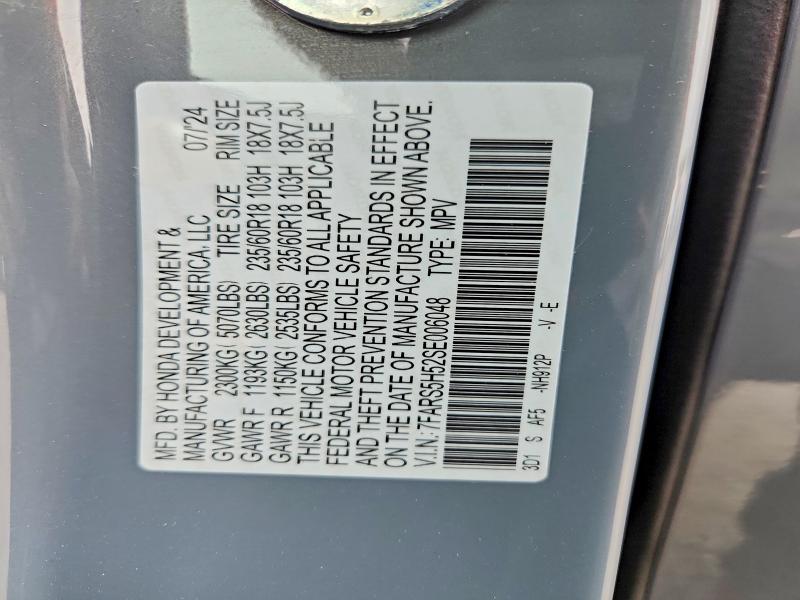 Продаж на аукціоні авто 2025 Honda Cr-v, vin: 7FARS5H52SE006048, номер лоту: 51598366