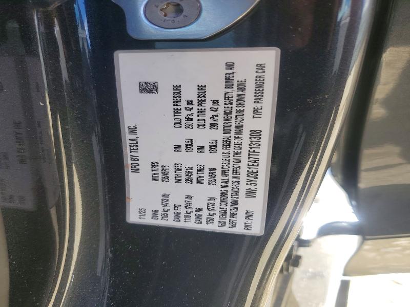 Продаж на аукціоні авто 2026 Tesla Model 3, vin: 5YJ3E1EA7TF131308, номер лоту: 51010656