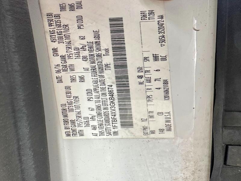 2016 Ford Transit მანქანა იყიდება აუქციონზე, vin: 1FTBF4XV3GKB48674, აუქციონის ნომერი: 51653936