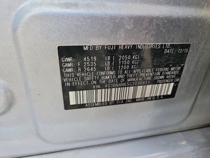 48715716 :رقم المزاد ، 4S3BNAN65G3030911 vin ، 2016 Subaru Legacy مزاد بيع