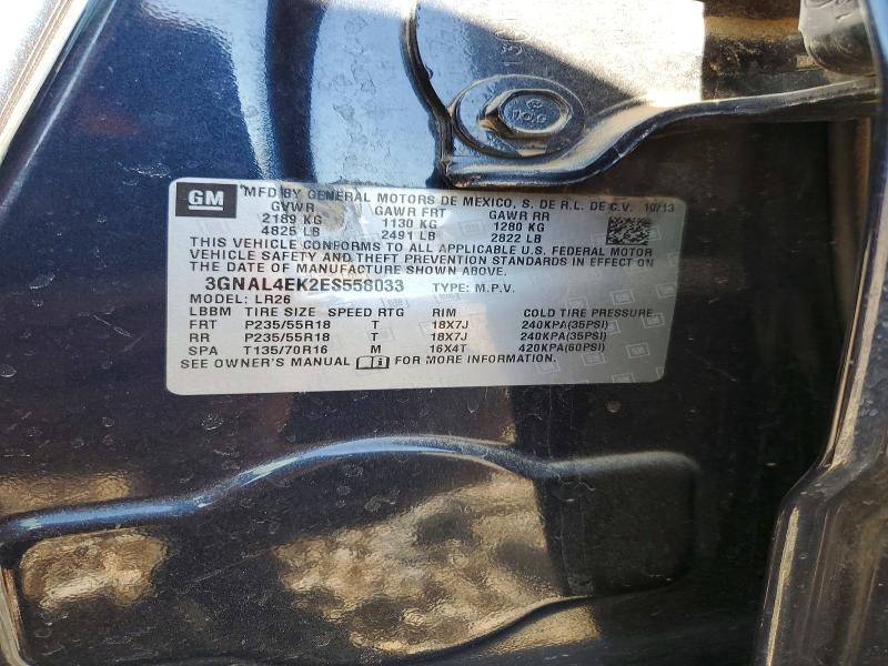47727326 :رقم المزاد ، 3GNAL4EK2ES558033 vin ، 2014 Chevrolet Captiva مزاد بيع
